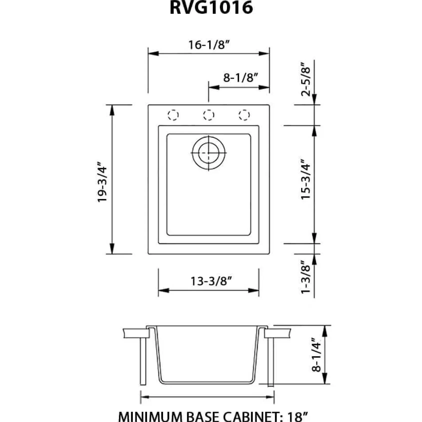 Ruvati 16 x 20 inch epiGranite Drop-in Topmount Granite Composite Single Bowl Kitchen Sink, Clay, RVG1016TC