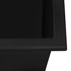 Ruvati 18 x 20 inch epiGranite Drop-in Topmount Granite Composite Single Bowl Wet Bar Prep Sink, Midnight Black, RVG1018BK