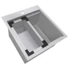 Ruvati 18 x 20 inch RV Camper Van Workstation Drop-in Topmount Bar Prep Tiny Home Sink Stainless Steel, RVH8218