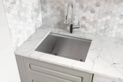 Ruvati Alto 27 x 19 x 12 inch Deep Laundry Utility Workstation Sink Undermount 16 Gauge, Stainless Steel, 16, RVU6327