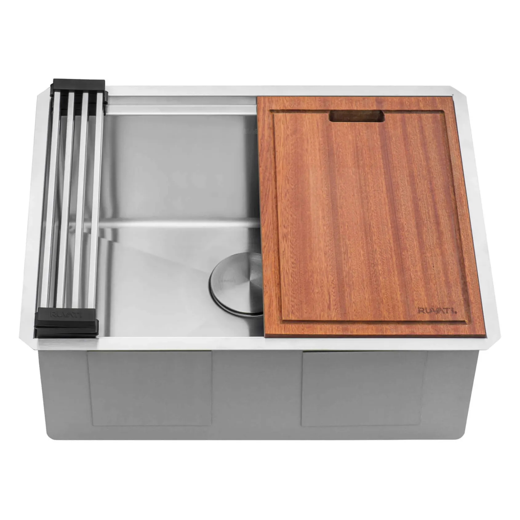 Ruvati Alto 27 x 19 x 12 inch Deep Laundry Utility Workstation Sink Undermount 16 Gauge, Stainless Steel, 16, RVU6327