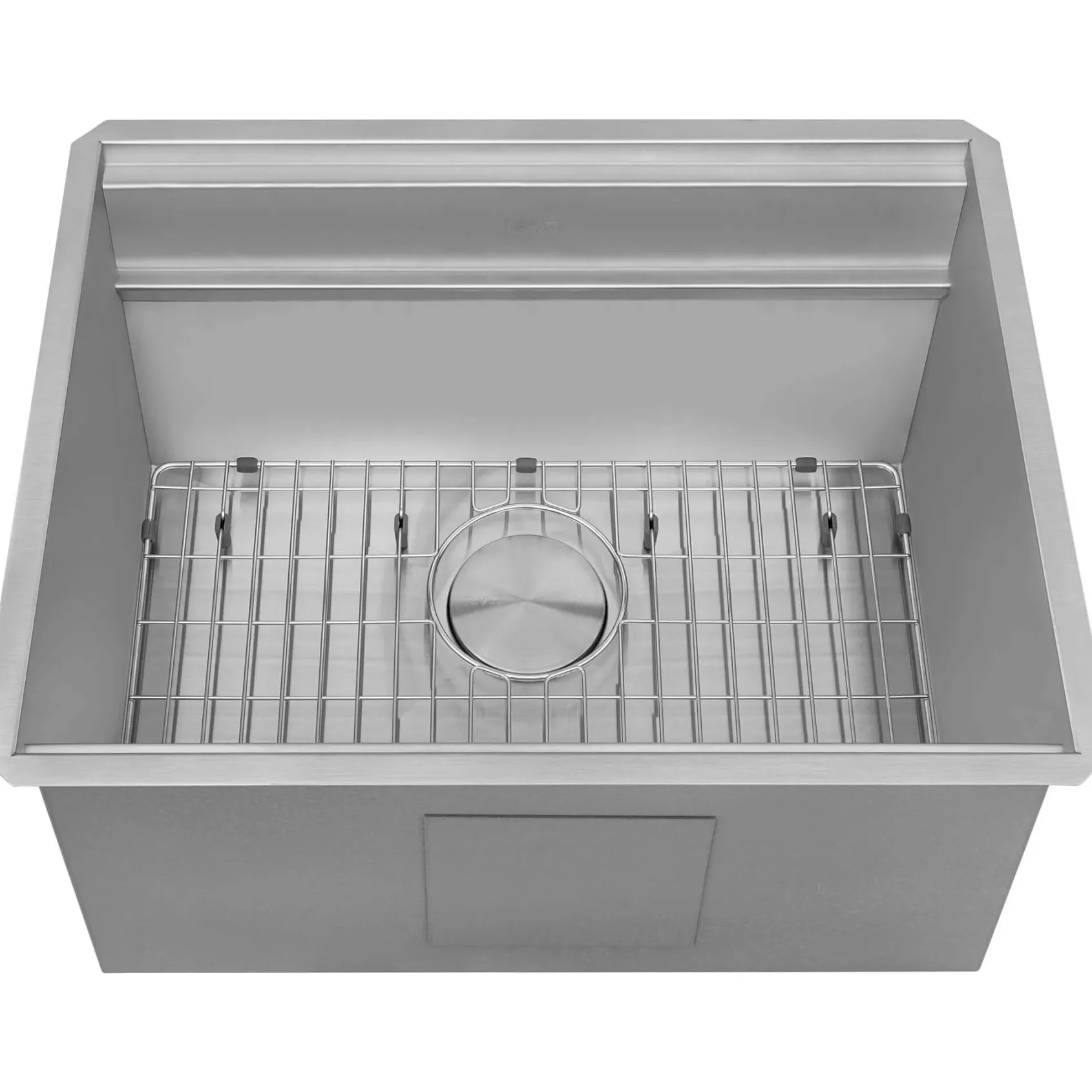 Ruvati Alto 23 x 19 x 12 inch Deep Laundry Workstation Sink with Washboard Undermount Stainless Steel, 16, RVU6525