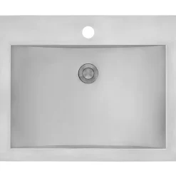 Ruvati Ariaso 21" Rectangle Drop In Stainless Steel Bathroom Sink, 16 Gauge, RVH5110ST