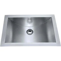 Ruvati Ariaso 16 x 13 inch Brushed Stainless Steel Rectangular Bathroom Sink Undermount, 16, RVH6106ST