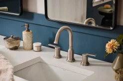 Ruvati Arti Widespread Bathroom Faucet, Brushed Nickel, Lever, RVF5233BN