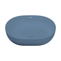 Ruvati Canali 19-inch Pacific Blue epiStone Solid Surface Modern Bathroom Vessel Sink, RVB2119LE