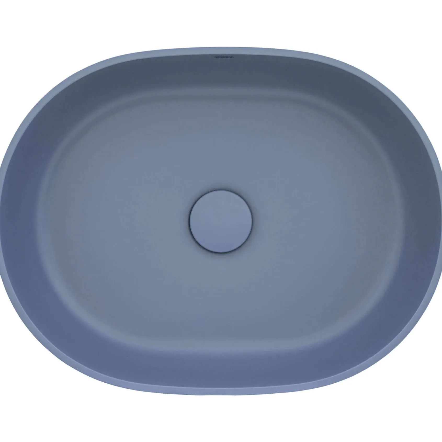 Ruvati Canali 19-inch Pacific Blue epiStone Solid Surface Modern Bathroom Vessel Sink, RVB2119LE
