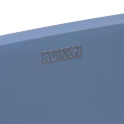 Ruvati Canali 19-inch Pacific Blue epiStone Solid Surface Modern Bathroom Vessel Sink, RVB2119LE