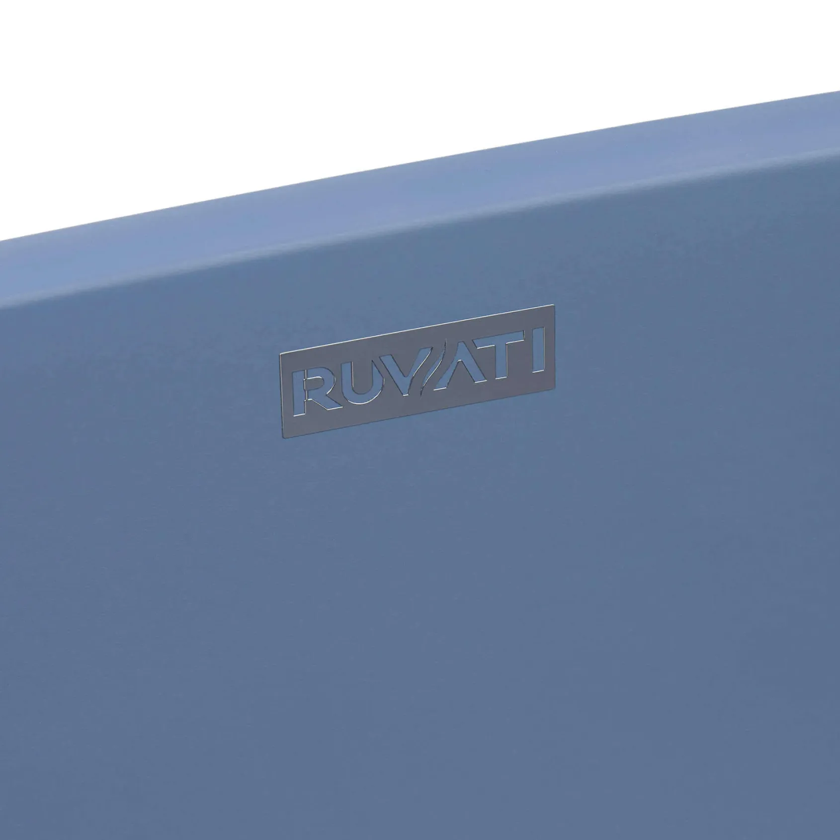 Ruvati Canali 19-inch Pacific Blue epiStone Solid Surface Modern Bathroom Vessel Sink, RVB2119LE