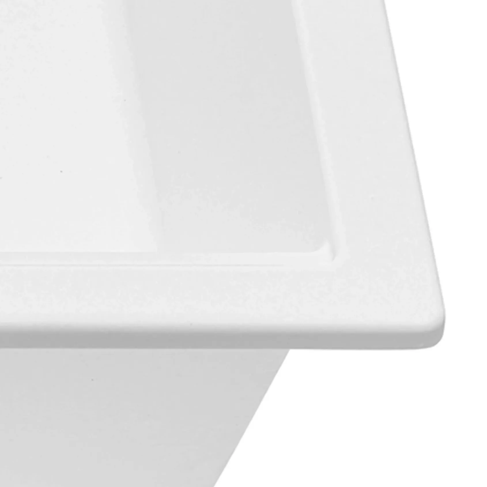 Ruvati epiGranite 33" Drop In Granite Composite Workstation Kitchen Sink, Arctic White Matte, RVG1083WH