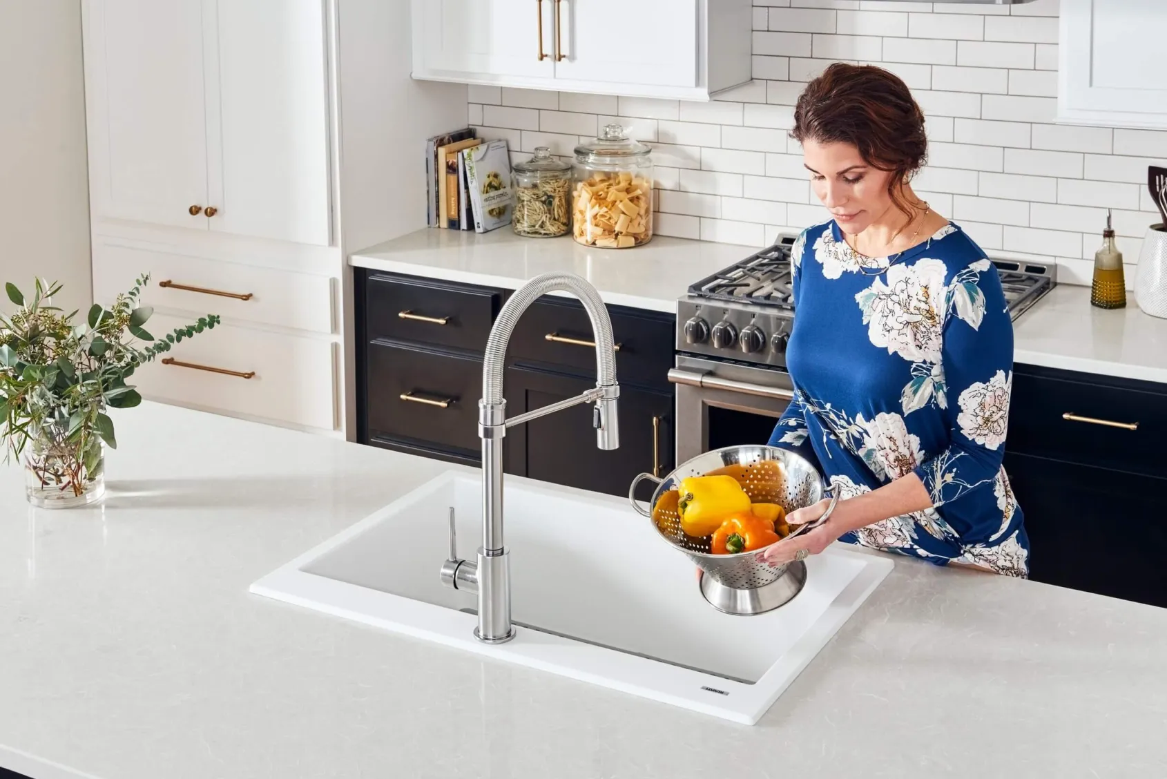 Ruvati epiGranite 33" Drop In Granite Composite Workstation Kitchen Sink, Arctic White Matte, RVG1083WH