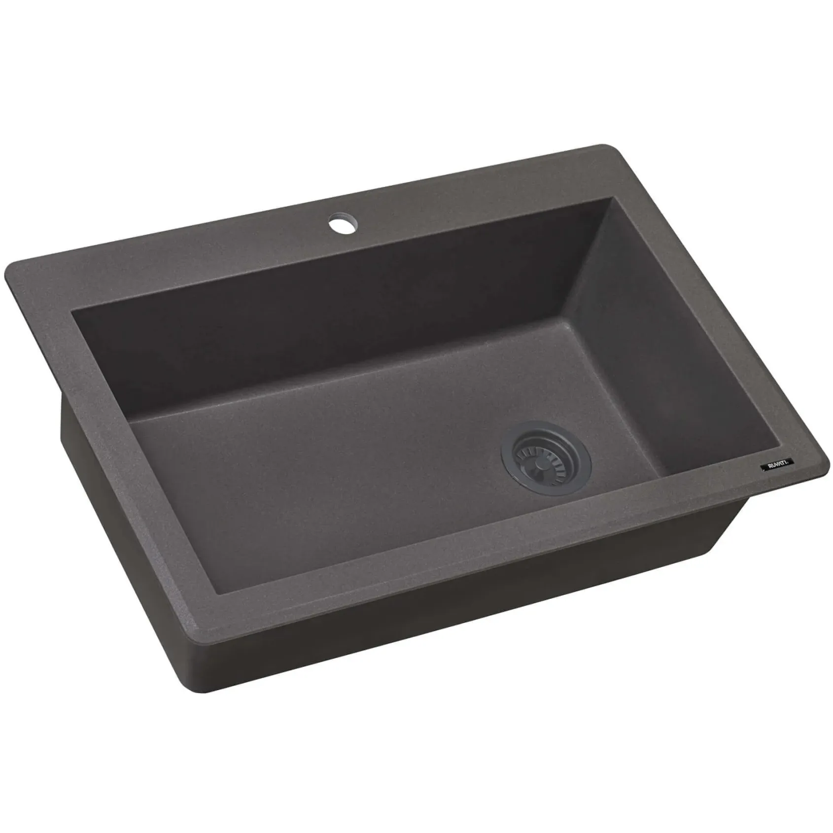 Ruvati epiGranite 33" Drop In Granite Composite Workstation Kitchen Sink, Urban Gray, RVG1033UG