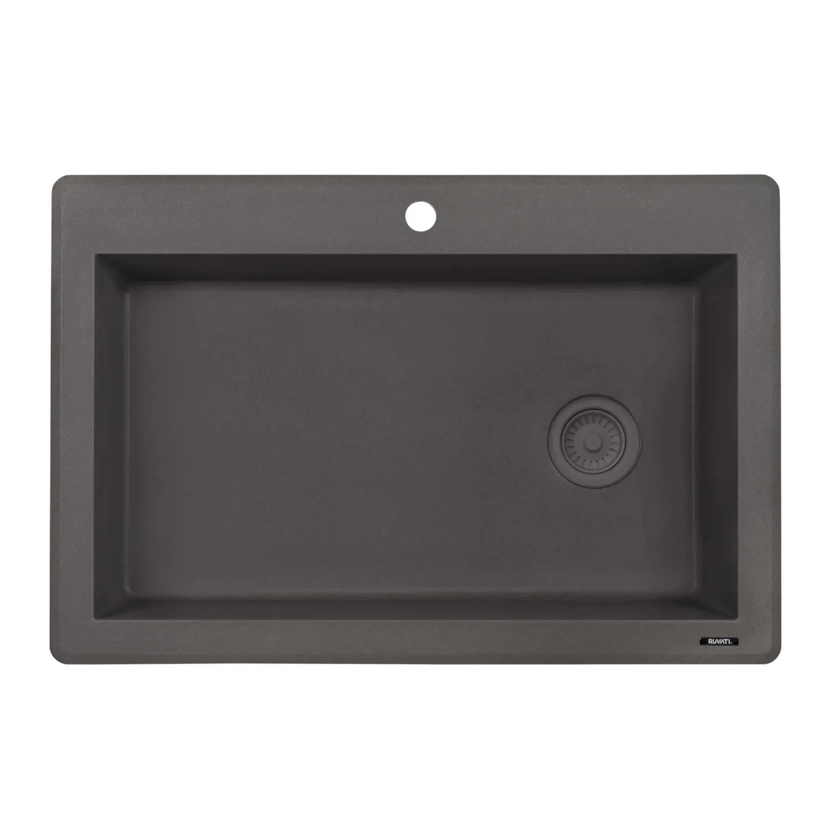 Ruvati epiGranite 33" Drop In Granite Composite Workstation Kitchen Sink, Urban Gray, RVG1033UG