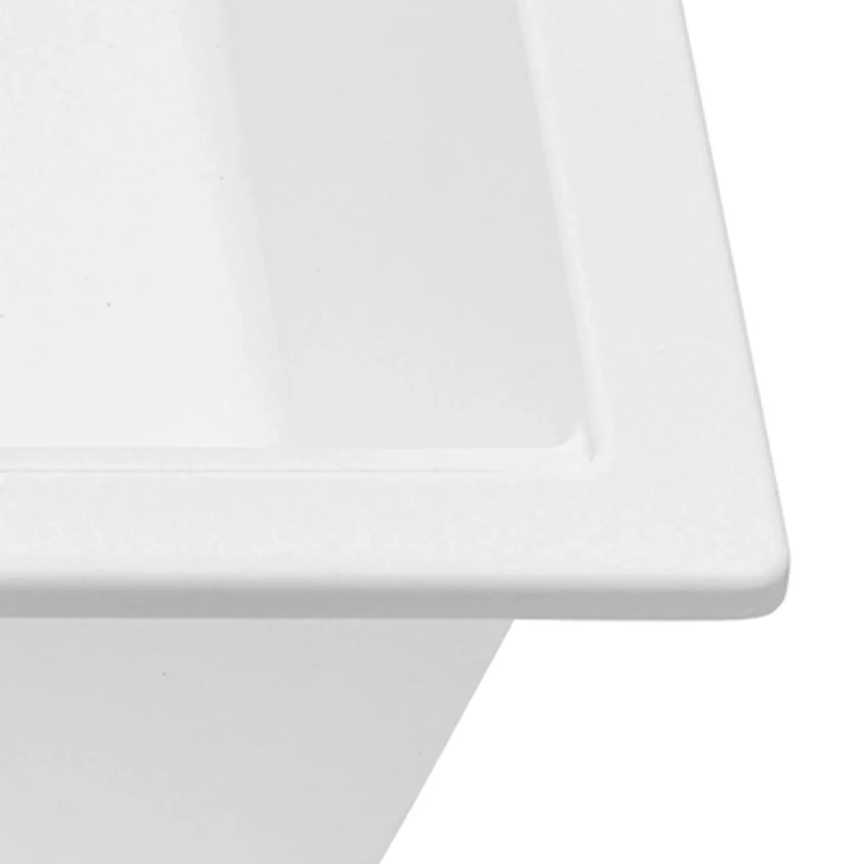 Ruvati epiGranite 33" Drop In Granite Composite Workstation Kitchen Sink, Arctic White Matte, RVG1303WH