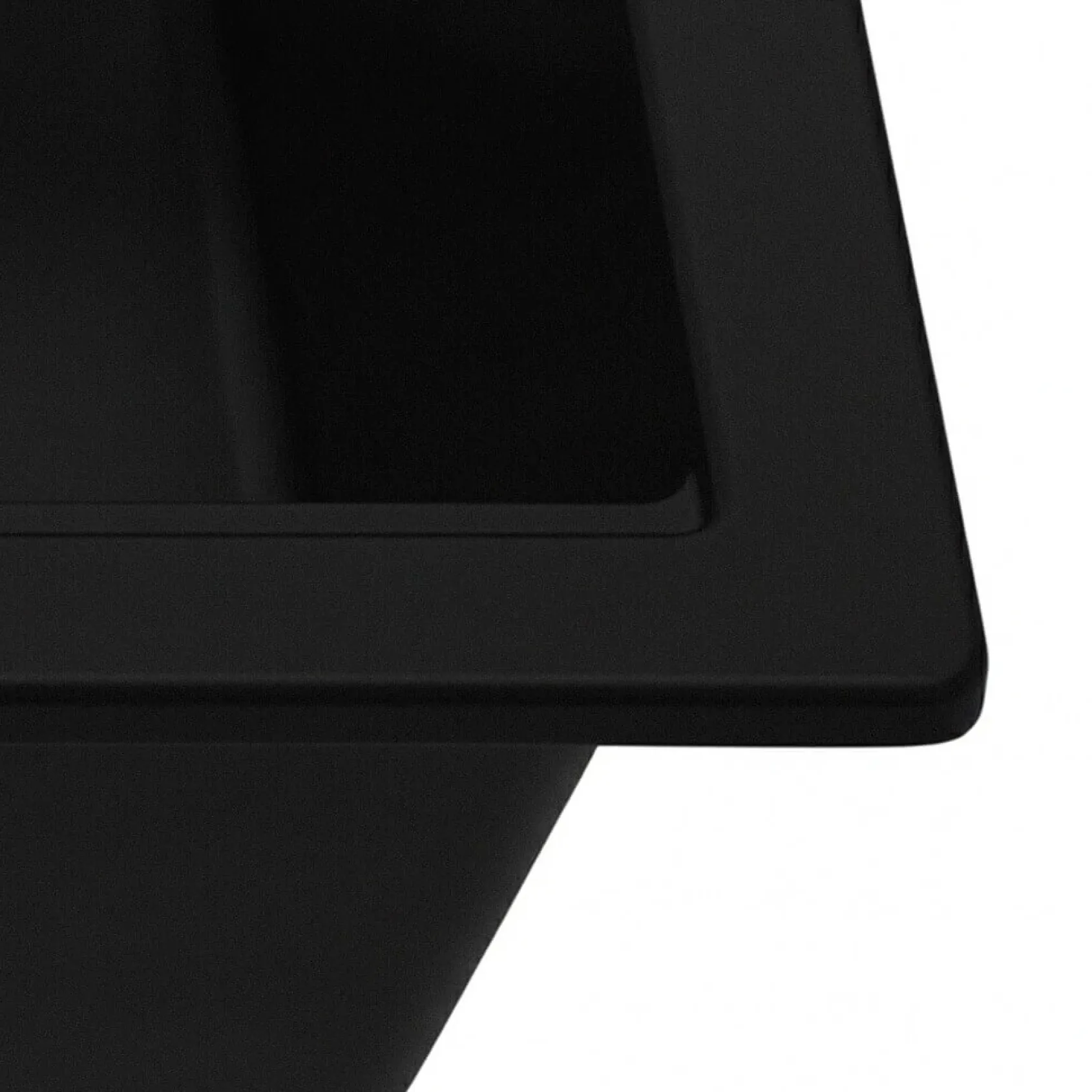 Ruvati epiGranite 33" Drop In Granite Composite Workstation Kitchen Sink, Midnight Black, RVG1303BK