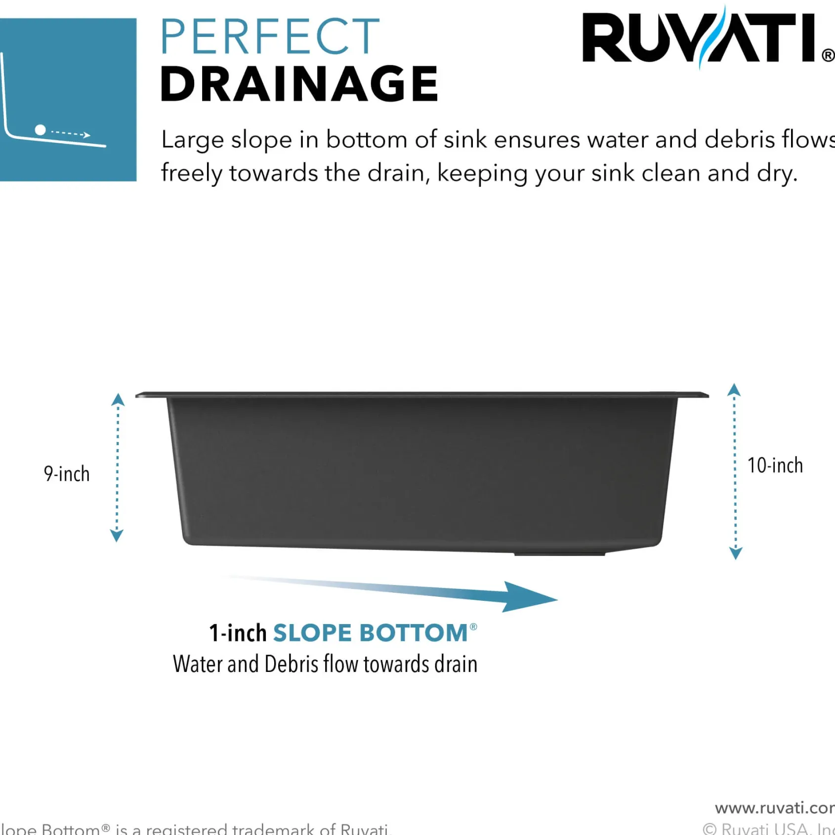 Ruvati epiGranite 33" Drop-in Topmount Granite Composite Kitchen Sink, Carnelian Red, RVG1033RD
