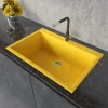 Ruvati epiGranite 33" Drop-in Topmount Granite Composite Kitchen Sink, Midas Yellow, RVG1080YL
