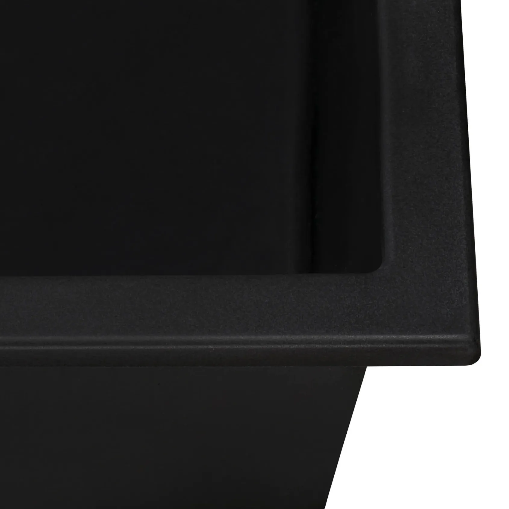 Ruvati epiGranite 34" Dual-Mount Granite Composite Kitchen Sink, 50/50 Double Bowl, Midnight Black, RVG1319BK