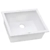 Ruvati epiGranite 21" Rectangle Granite Composite Workstation Bar/Prep Sink, Arctic White Matte, RVG2021WH