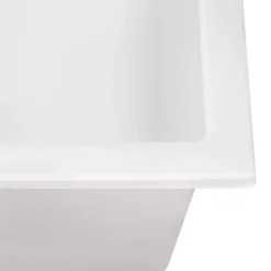 Ruvati epiGranite 15 x 17 inch Granite Composite Undermount Single Bowl Wet Bar Prep Sink, Arctic White, RVG2016WH