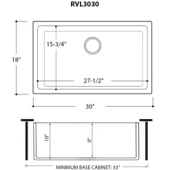 Ruvati Fiamma 30-inch Fireclay Undermount / Drop-in Topmount Kitchen Sink Single Bowl, Yellow, Tuscan Yellow, RVL3030YL