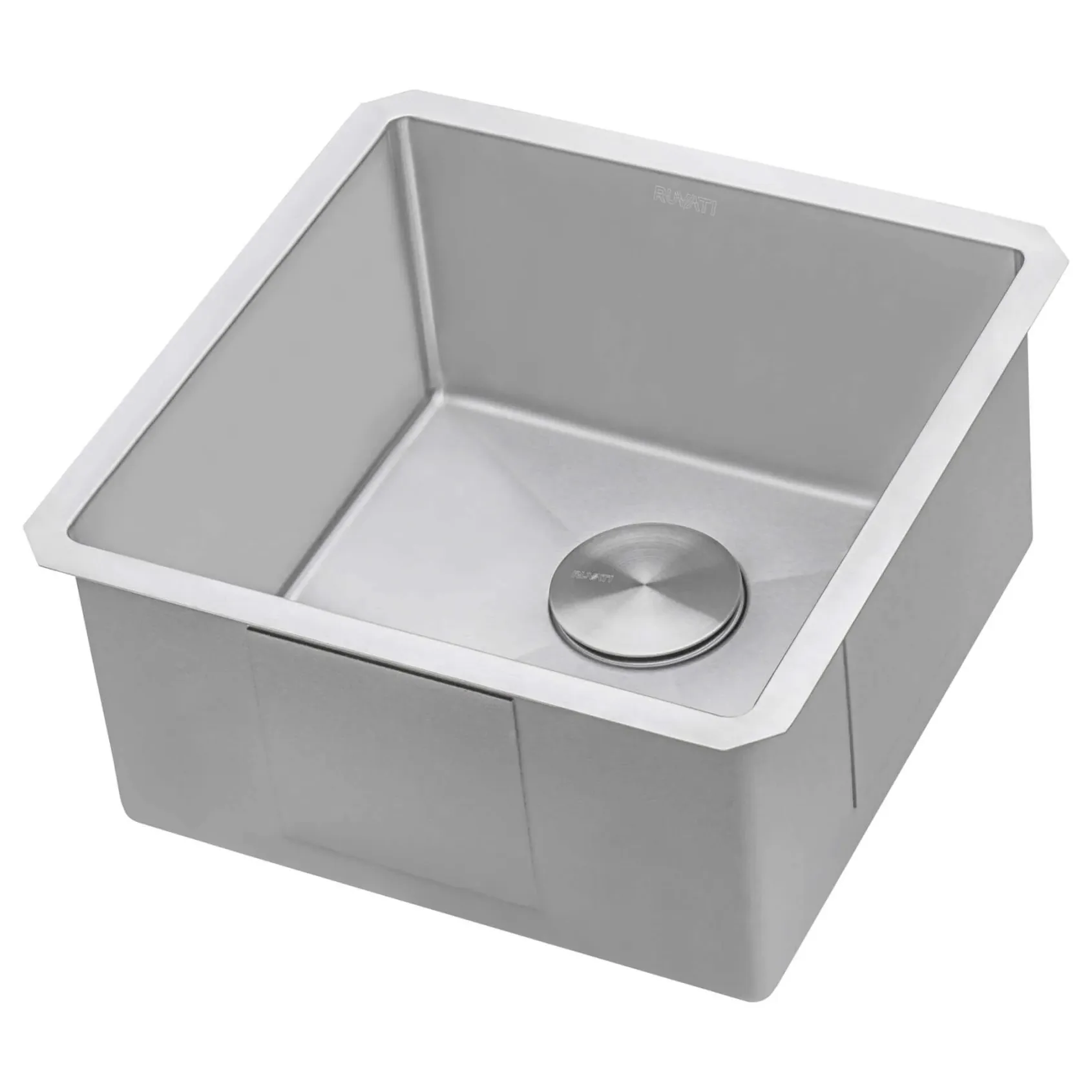 Ruvati Gravena 18" Undermount Square Stainless Steel Bar/Prep Sink, 16 Gauge, Round Corners, RVH7118