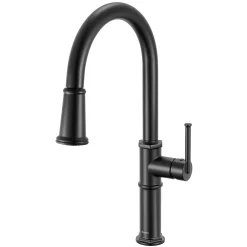 Ruvati Idris Pull Down Kitchen Faucet, Matte Black, Single Lever, RVF1239MB