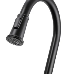 Ruvati Idris Pull Down Kitchen Faucet, Matte Black, Single Lever, RVF1239MB
