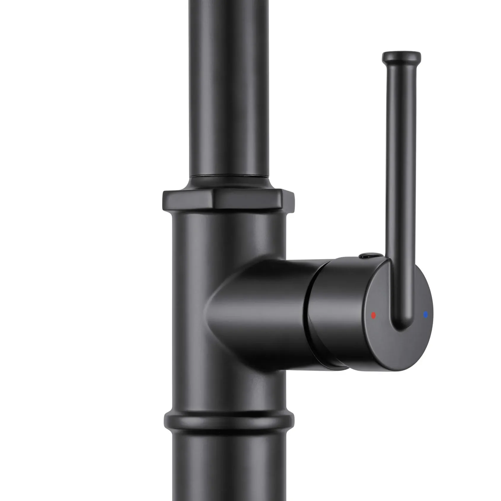 Ruvati Idris Pull Down Kitchen Faucet, Matte Black, Single Lever, RVF1239MB