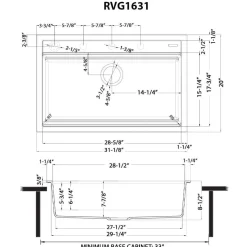 Ruvati 31-inch epiCube Granite Composite Workstation Drop-in Topmount Kitchen Sink Matte White, RVG1631WH
