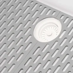 Ruvati 25-inch epiRock Workstation Warm White Undermount Laundry Sink, Composite, RVG2321WB