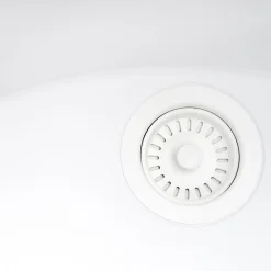 Ruvati 25-inch epiRock Workstation Warm White Undermount Laundry Sink, Composite, RVG2321WB