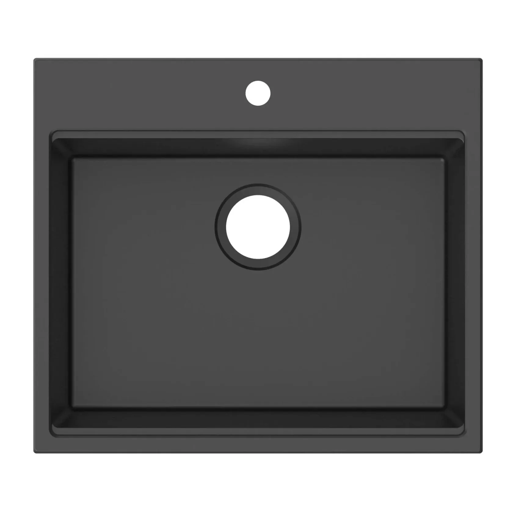 Ruvati 25-inch epiRock Workstation Charcoal Black Topmount Laundry Sink, Composite, RVG1321CK