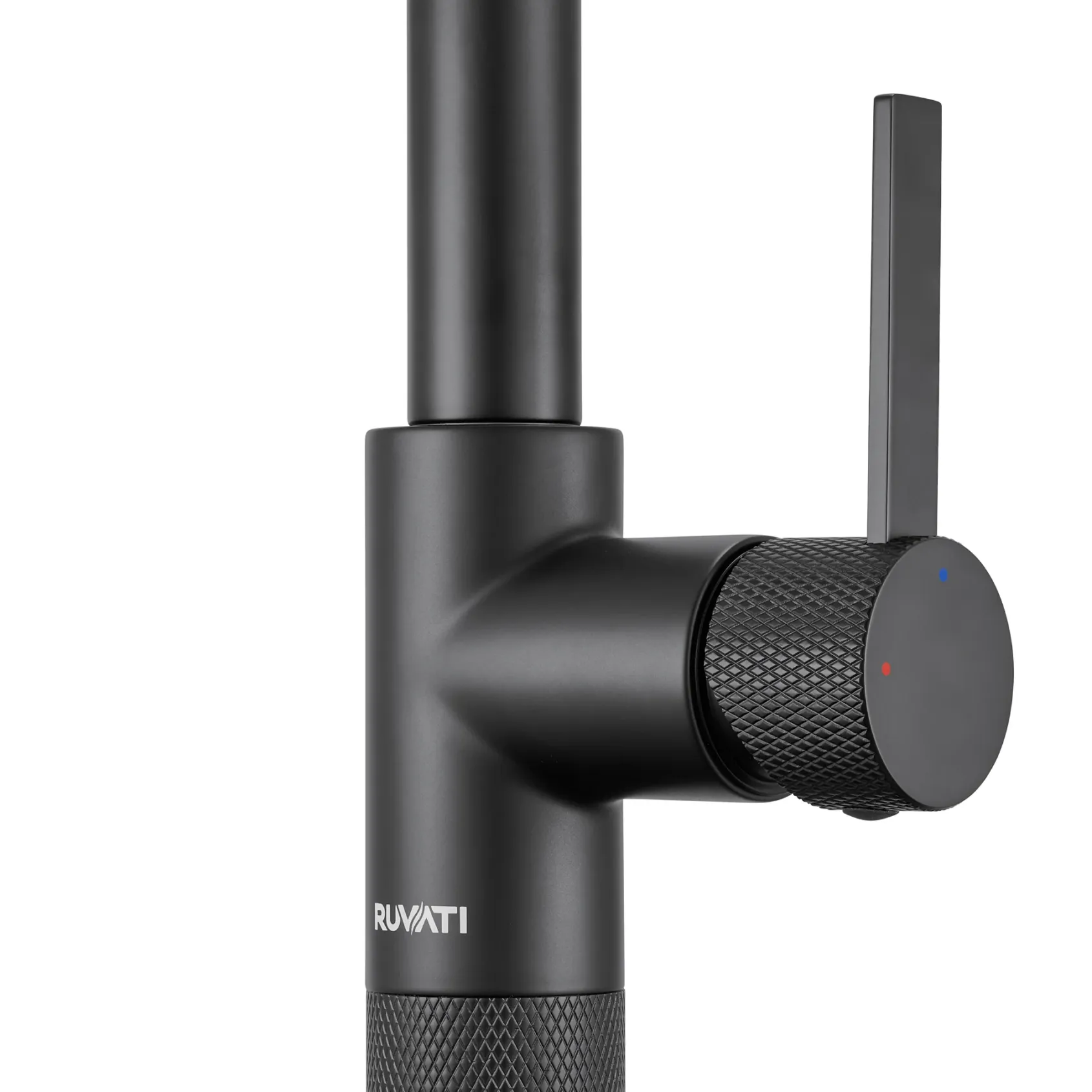 Ruvati Isola Pull Down Kitchen Faucet, Matte Black, Single Handle, RVF1248MB