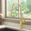 Ruvati Isola Pull Out Kitchen Faucet, Brushed Gold, Single Handle, RVF1248SG