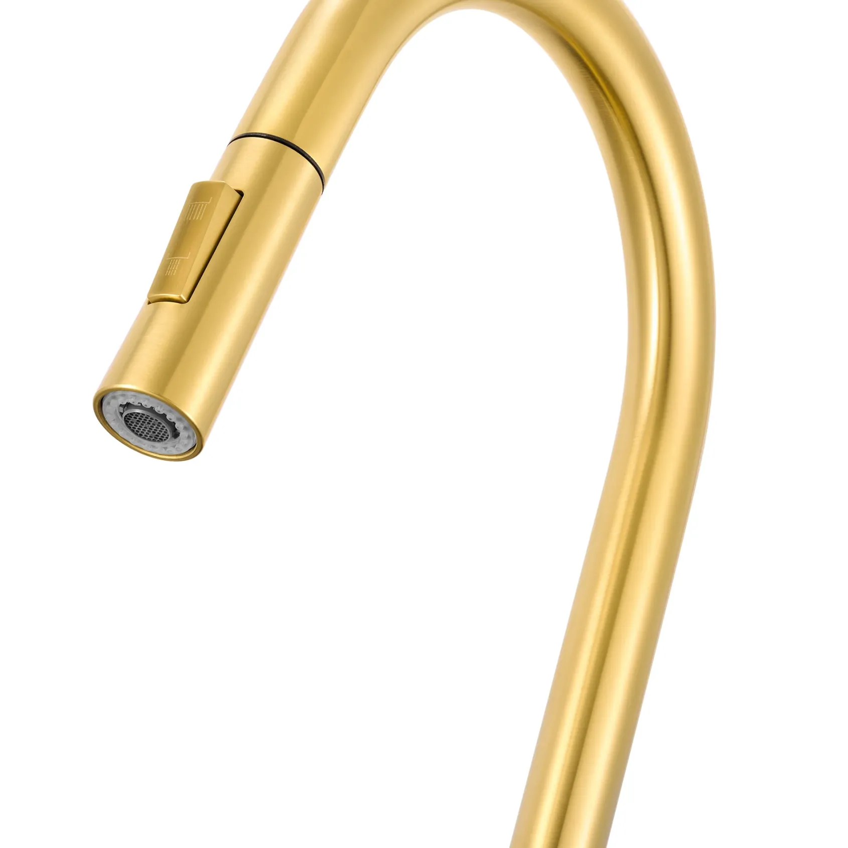 Ruvati Isola Pull Out Kitchen Faucet, Brushed Gold, Single Handle, RVF1248SG