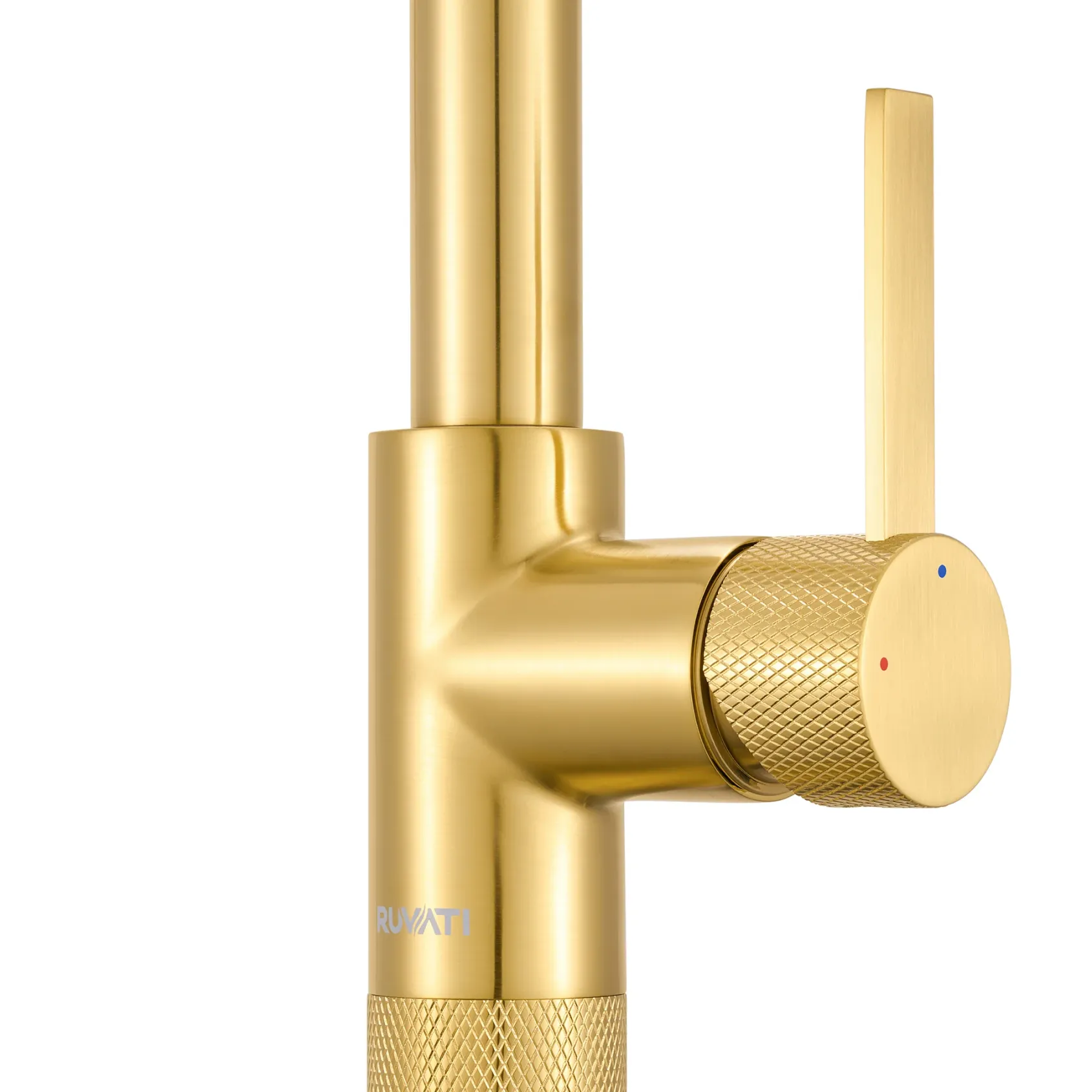 Ruvati Isola Pull Out Kitchen Faucet, Brushed Gold, Single Handle, RVF1248SG
