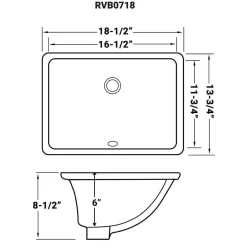 Ruvati Krona 17 x 12 inch Undermount Bathroom Vanity Sink Emerald Green Rectangular Porcelain Ceramic with Overflow, RVB0718EG