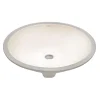 Ruvati Krona 16 x 13 inch Undermount Bathroom Sink Biscuit Oval Porcelain Ceramic with Overflow, RVB0618BC
