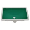 Ruvati Krona 18 x 13 inch Undermount Bathroom Sink Emerald Green Rectangular Porcelain Ceramic with Overflow, RVB0720EG