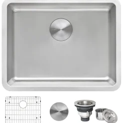 Ruvati Modena 18" Undermount Rectangle Stainless Steel Bar/Prep Sink, 16 Gauge, RVM5916