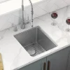 Ruvati Modena 12" Undermount Rectangle Stainless Steel Bar/Prep Sink, 16 Gauge, RVM5912