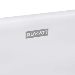 Ruvati Omnia 23-inch Matte White epiStone Solid Surface Modern Bathroom Vessel Sink, RVB2550WH