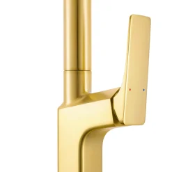 Ruvati Seneca Pull Down Pre-Rinse Kitchen Faucet, Brushed Gold, Single Lever, RVF1236SG
