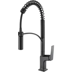 Ruvati Seneca Pull Down Pre-Rinse Kitchen Faucet, Matte Black, Single Lever, RVF1236MB
