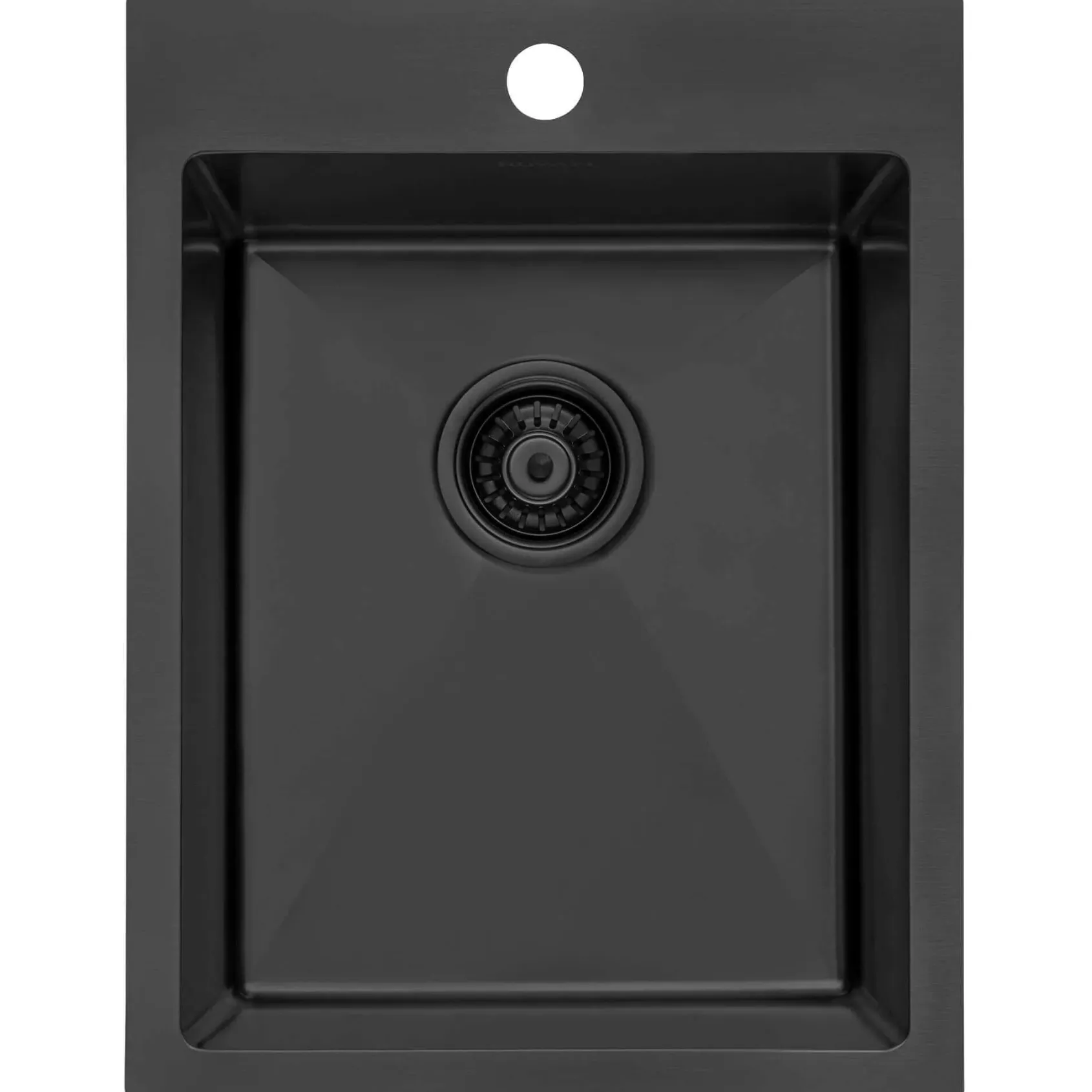 Ruvati Terraza 15 x 20 inch Gunmetal Black Stainless Steel Drop-in Topmount Bar Prep Sink Single Bowl, 16, RVH8110BL