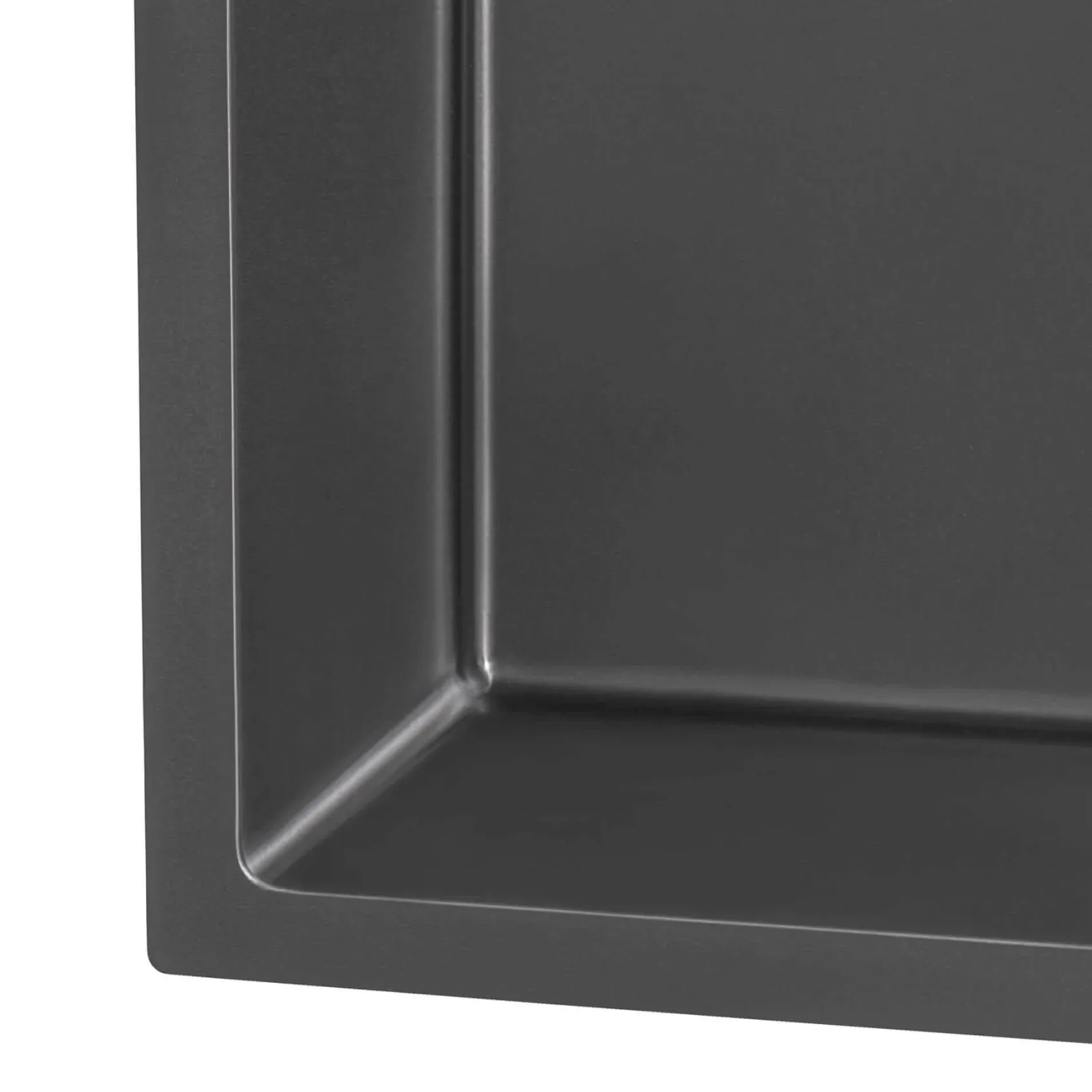 Ruvati Terraza 15 x 20 inch Gunmetal Black Stainless Steel Drop-in Topmount Bar Prep Sink Single Bowl, 16, RVH8110BL