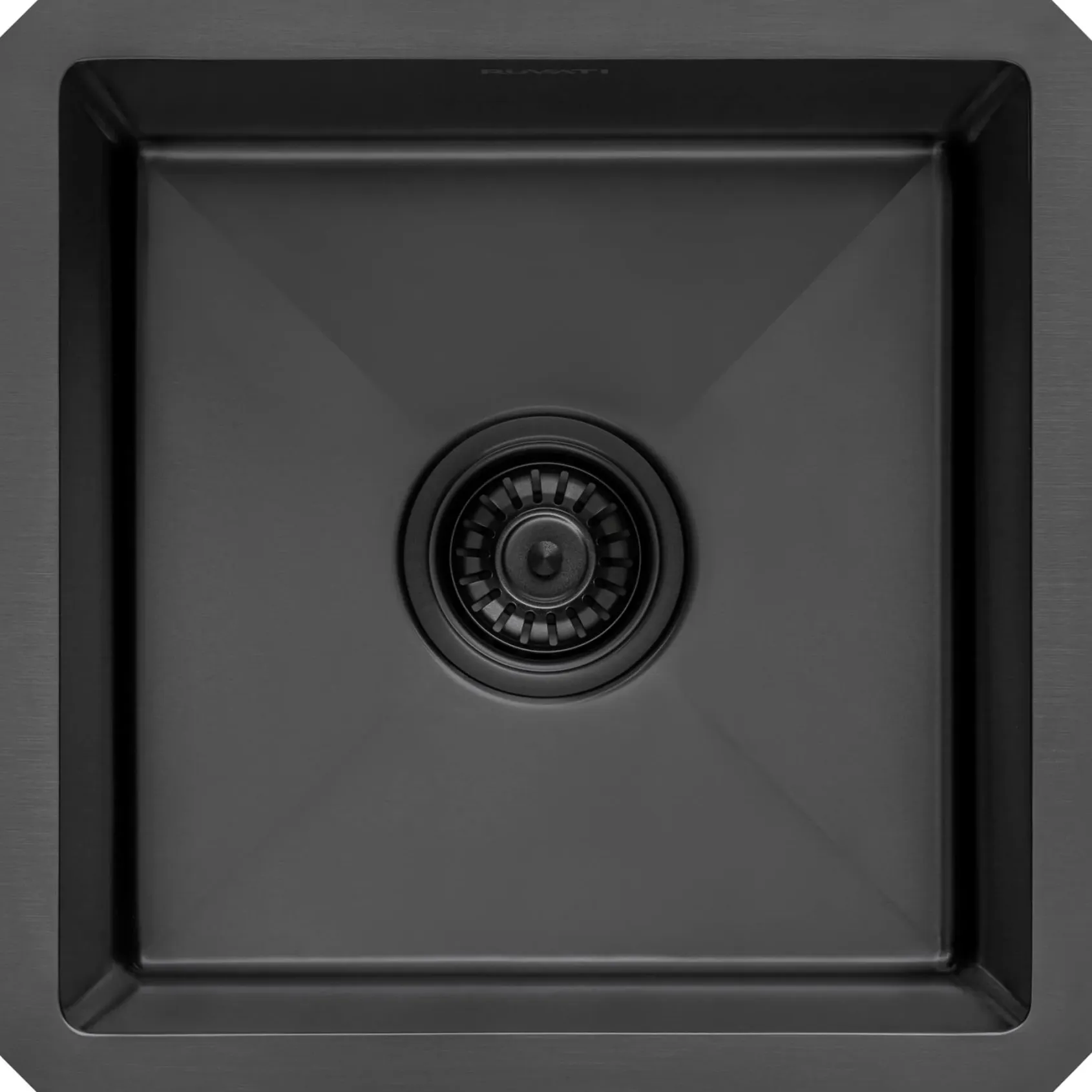 Ruvati Terraza 15-inch Gunmetal Black Stainless Steel Undermount Bar Prep 16 Gauge Kitchen Sink, 16, RVH7015BL