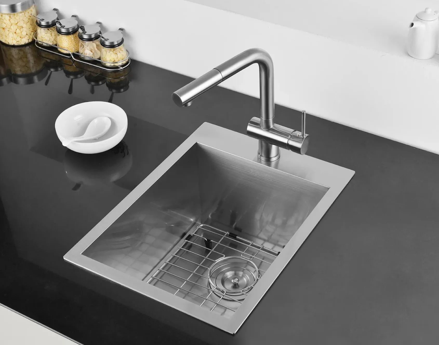 Ruvati Tirana 15" Rectangle Stainless Steel Bar/Prep Sink, 16 Gauge, RVH8110