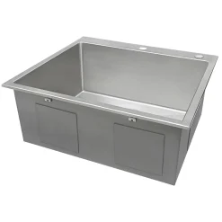 Ruvati Tirana Pro 24 x 20 inch Drop-in 16 Gauge Stainless Steel Rounded Corners Topmount Kitchen Sink Single Bowl, 16, RVH8014